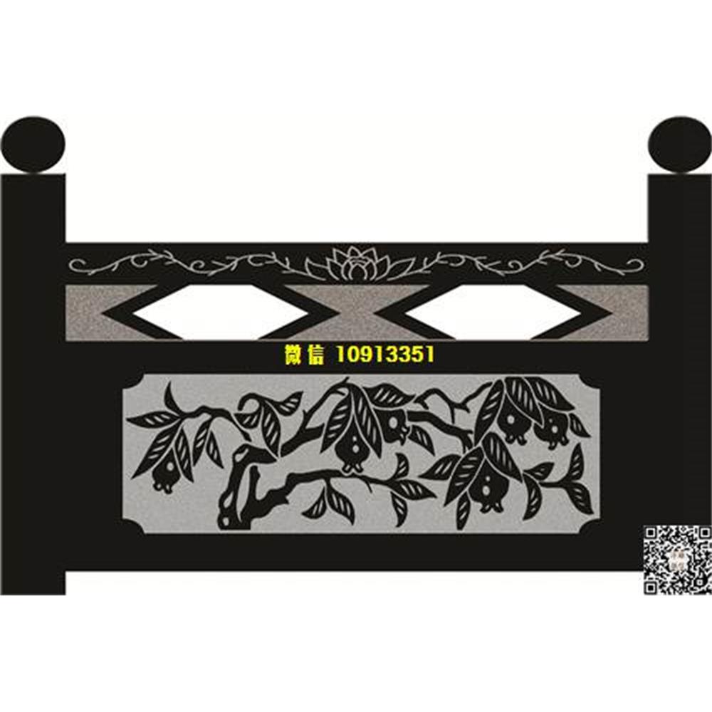 精雕图76石榴栏板精雕图线雕图线条图单线铣底图_电脑雕刻plt文泰矢量图精雕图浮雕图